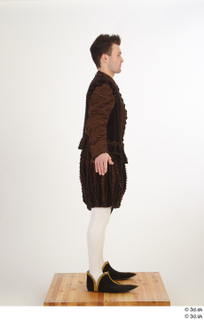  Photos Man in Historical Dress 23 16th century Historical clothing a poses brown suit whole body 0007.jpg